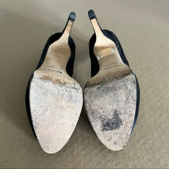 Fendi Mesh Platform Suede Heels - Picture 10 of 10